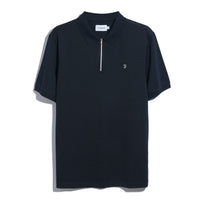 Farah Mens Polo Sanfers S/S Quarter Zip True Navy