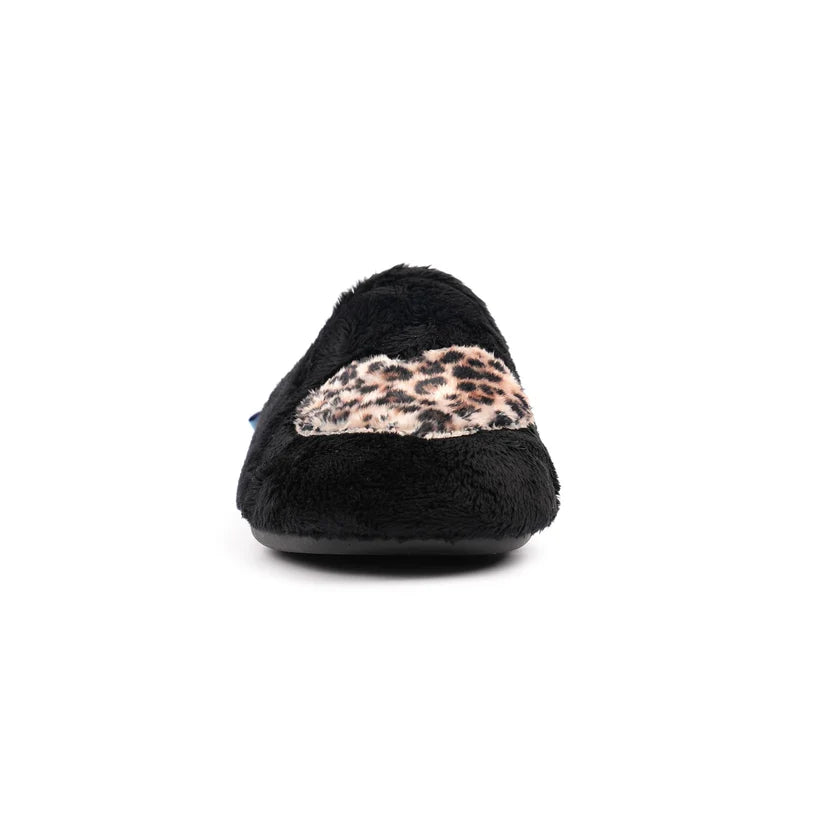 Lunar Womens Slipper Buffy Black