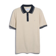 Farah Mens Top Kimell SS Tipped Polo Mist Grey