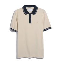 Farah Mens Top Kimell SS Tipped Polo Mist Grey