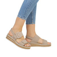 Rieker Womens Sandal 62950-62 Beige