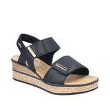 Rieker Womens Sandal 63781 Black