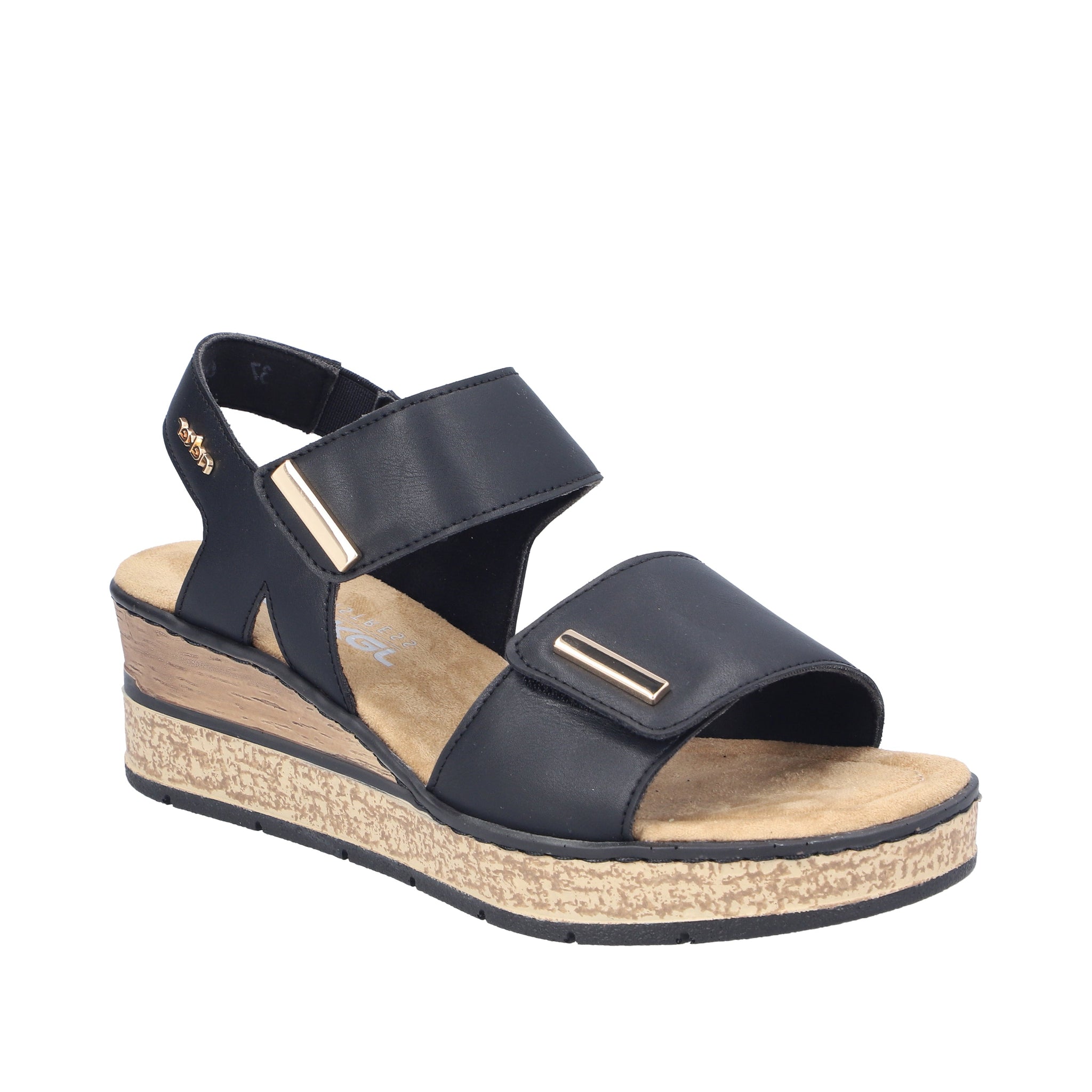 Rieker Womens Sandal 63781 Black