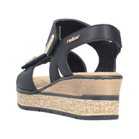 Rieker Womens Sandal 63781 Black