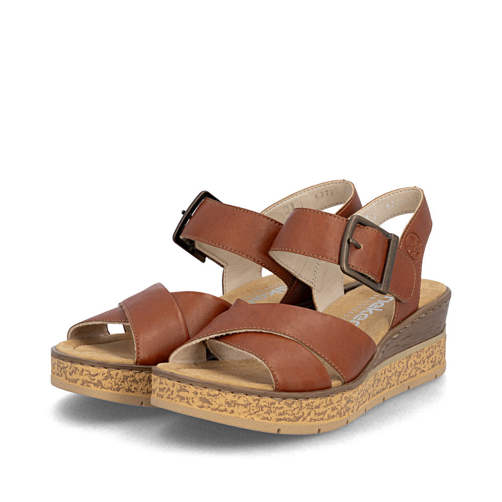 Rieker women's brown sandal with buckle