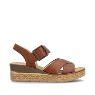 Rieker women's brown sandal with buckle
