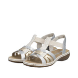 Rieker Womens Sandal 65918-91 Metallic