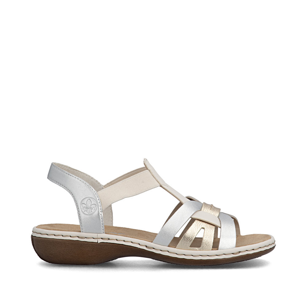 Rieker Womens Sandal 65918-91 Metallic