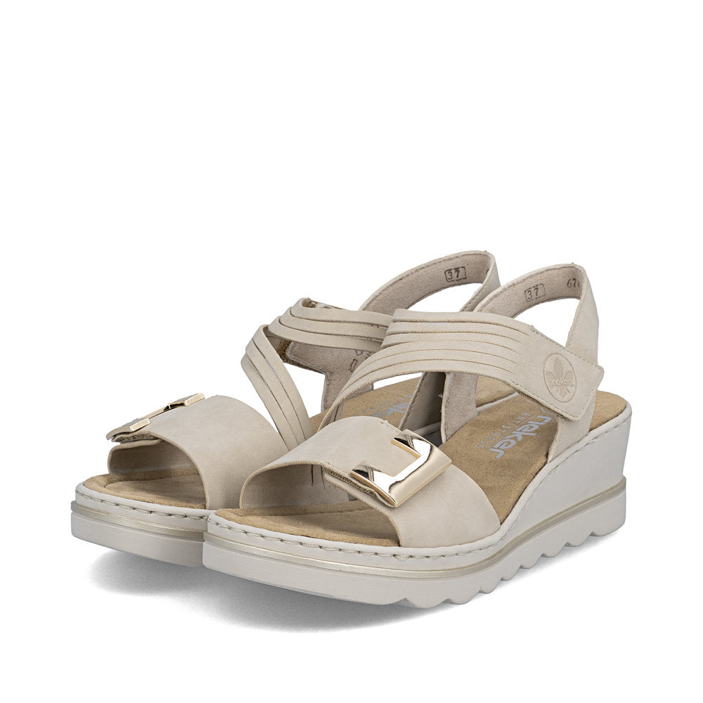 Rieker Womens Sandal 67410-62 Beige