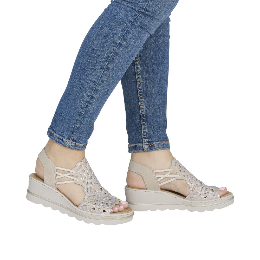 Rieker Womens Sandal 67465-62 Beige