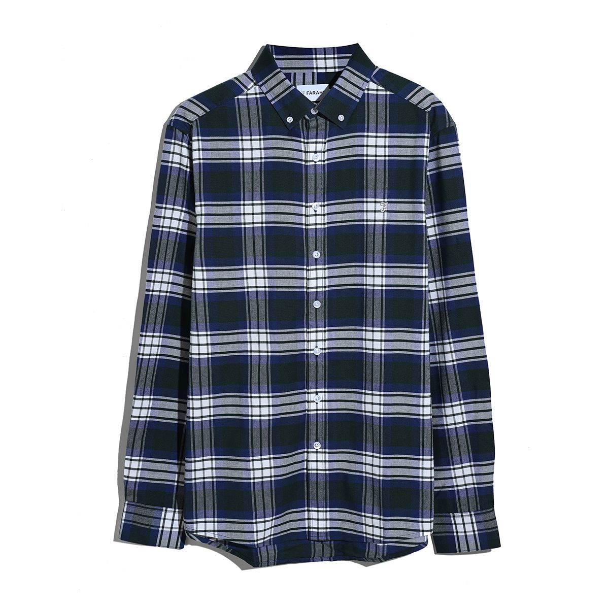 Farah Mens Shirt Foster LS Midnight Blue