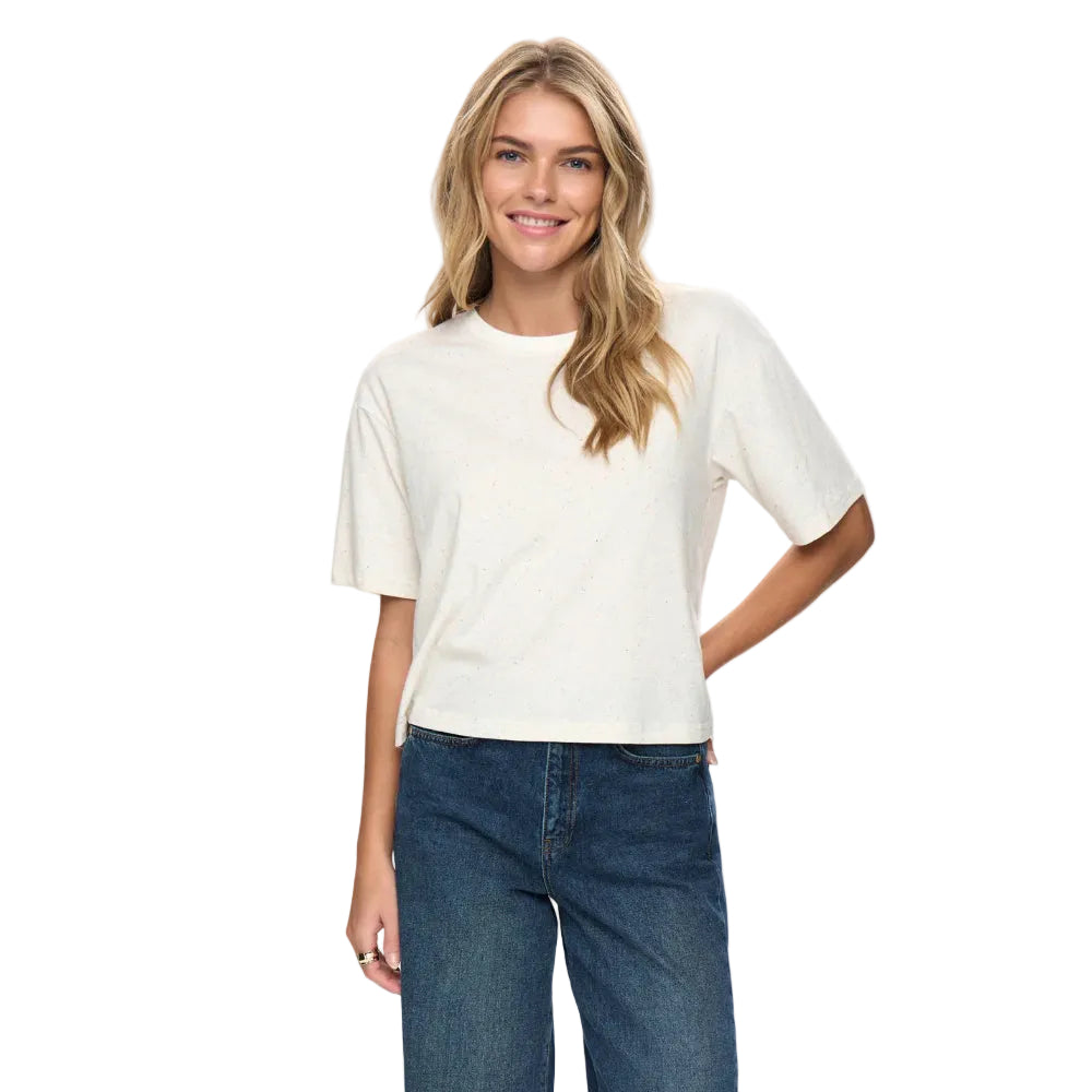 Numph Womens Nuhuby T-Shirt Cloud Dancer