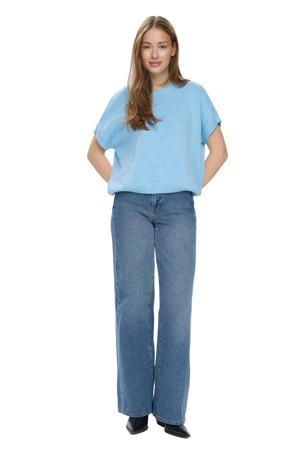 Numph Womens Nulisana Pullover Airy Blue