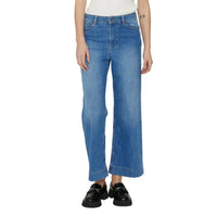 Numph women's blue denim jeans with zip