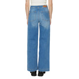 Numph women's blue denim jeans with zip