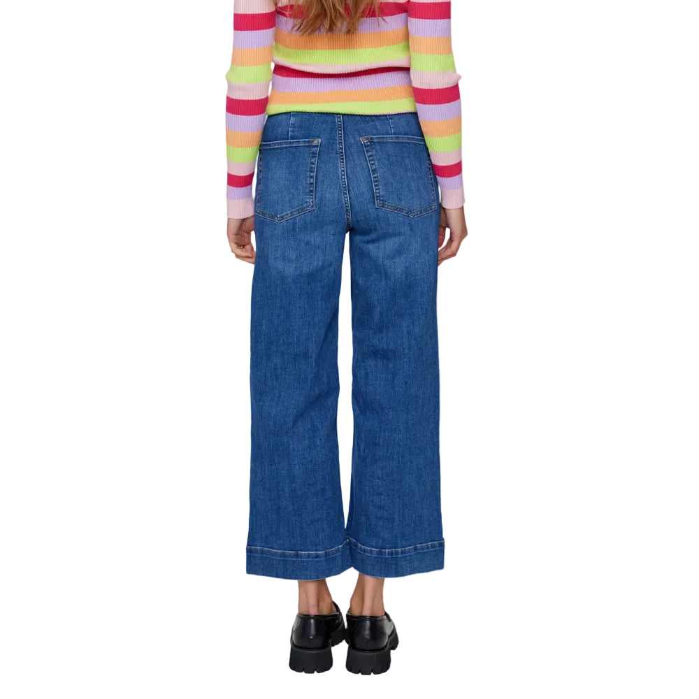 Numph women's blue denim jeans with zip