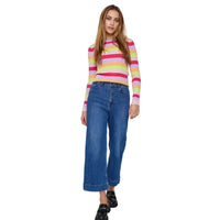 Numph women's blue denim jeans with zip