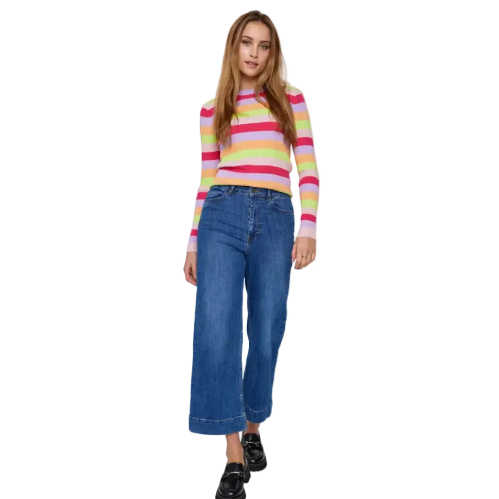 Numph women's blue denim jeans with zip