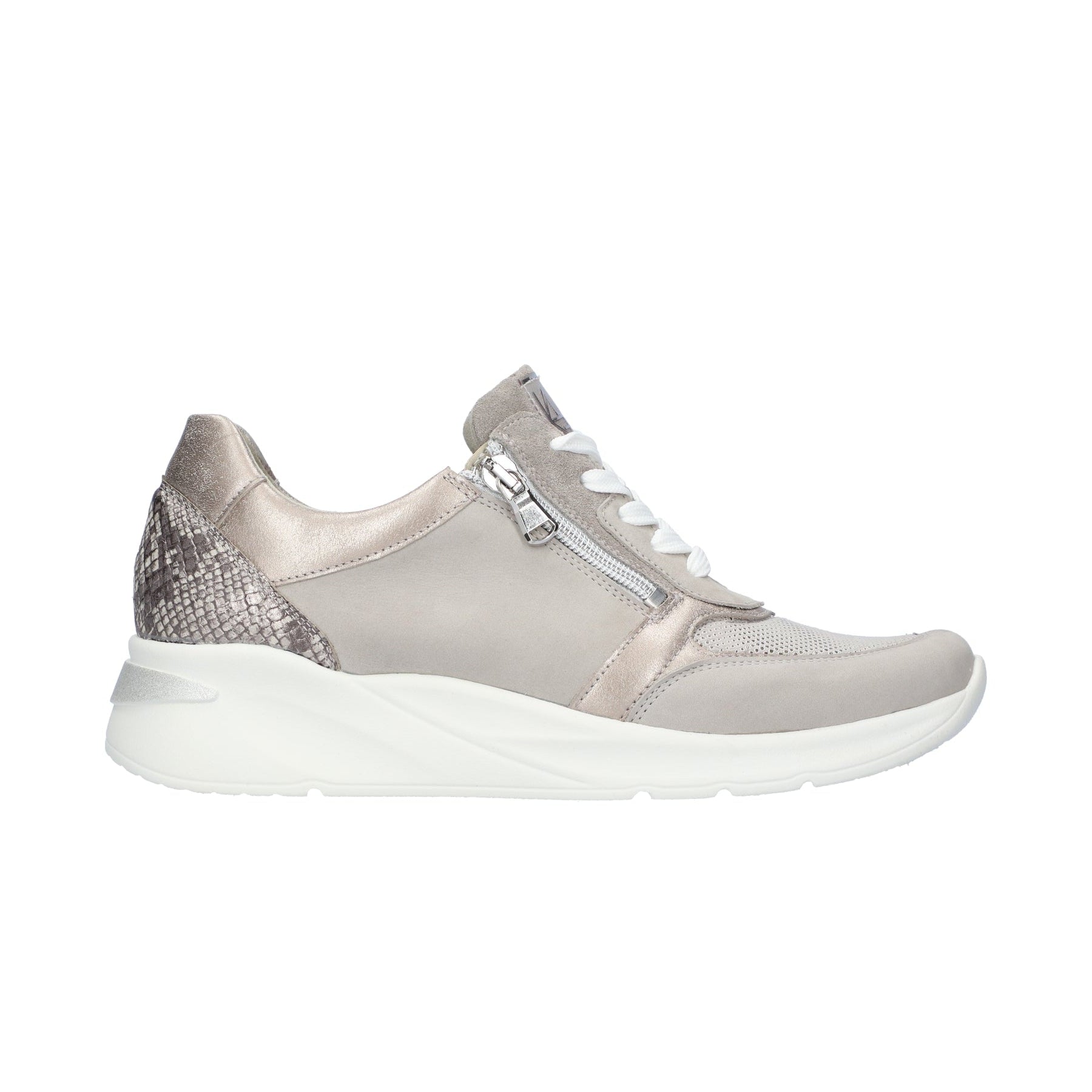 Waldlaufer Womens Trainer 715H03 Stein Grey Beige