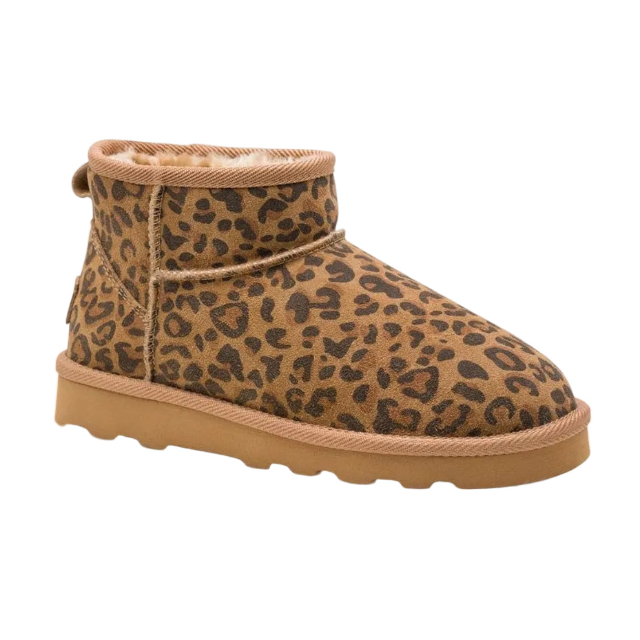 S.Oliver women's leopard print suede slip-on ankle boot