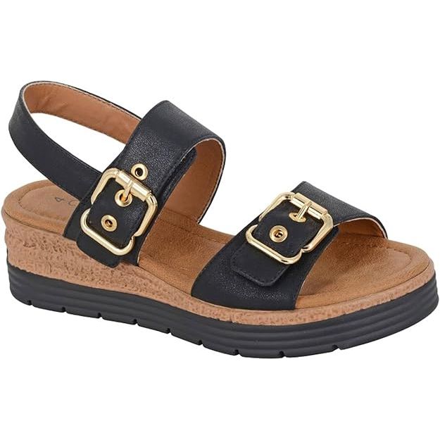 Cipriata Womens Sandal Milia Black Metallic