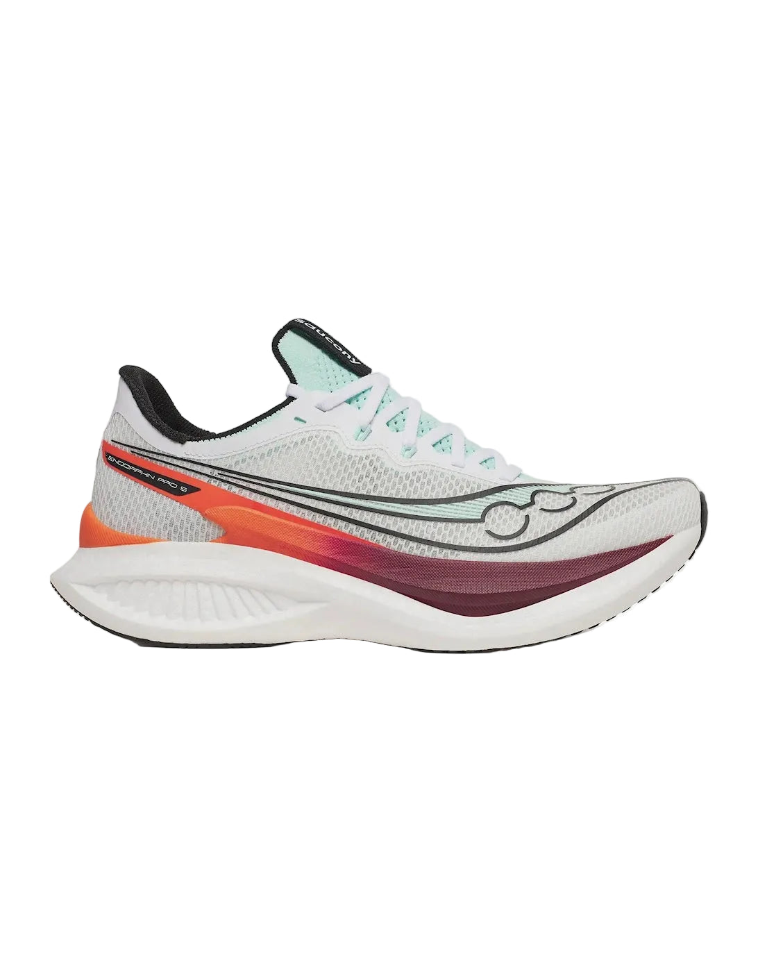 Saucony Mens Trainer Endorphin Pro 5 White/Crimson