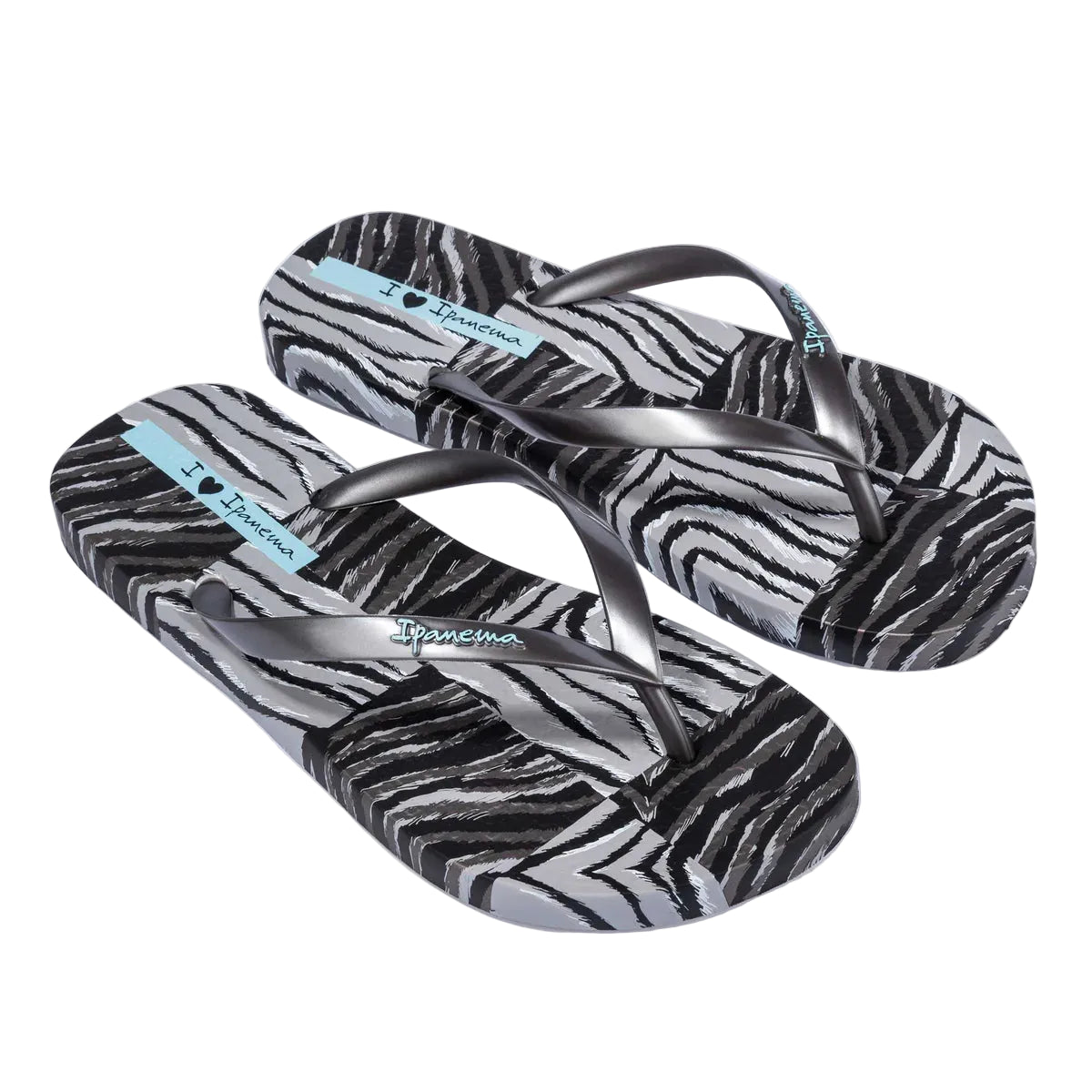 Ipanema Womens Sandal Animal Print VII Grey/Silver/Blue