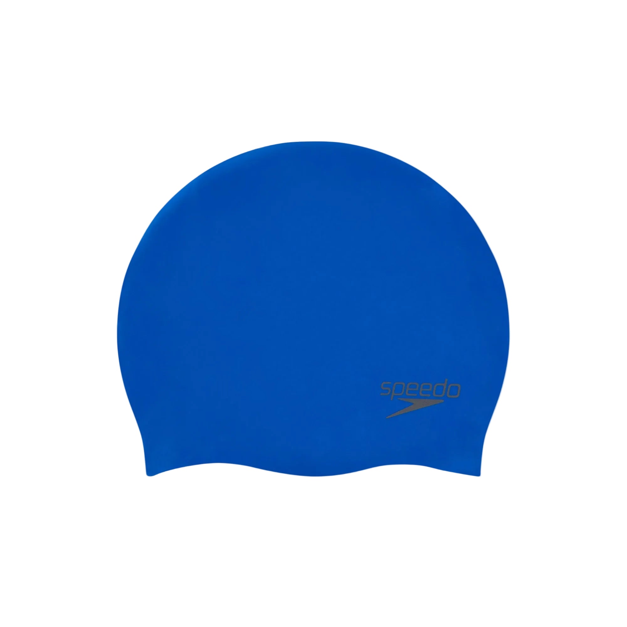 Speedo Adults Swimming Cap Plain Moulded Silicone Blue