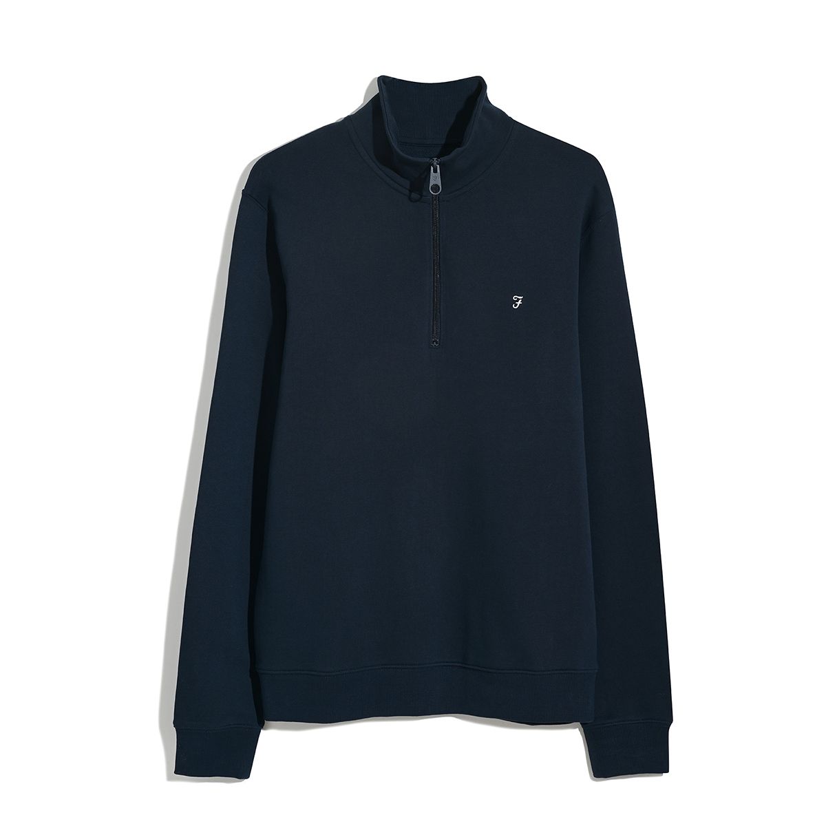 Farah Mens Harry Long Sleeve ¼ zip True Navy
