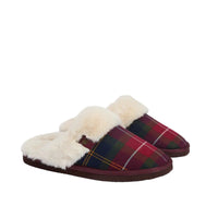 Barbour Womens Slipper Claudia Tartan Mule Winterberry