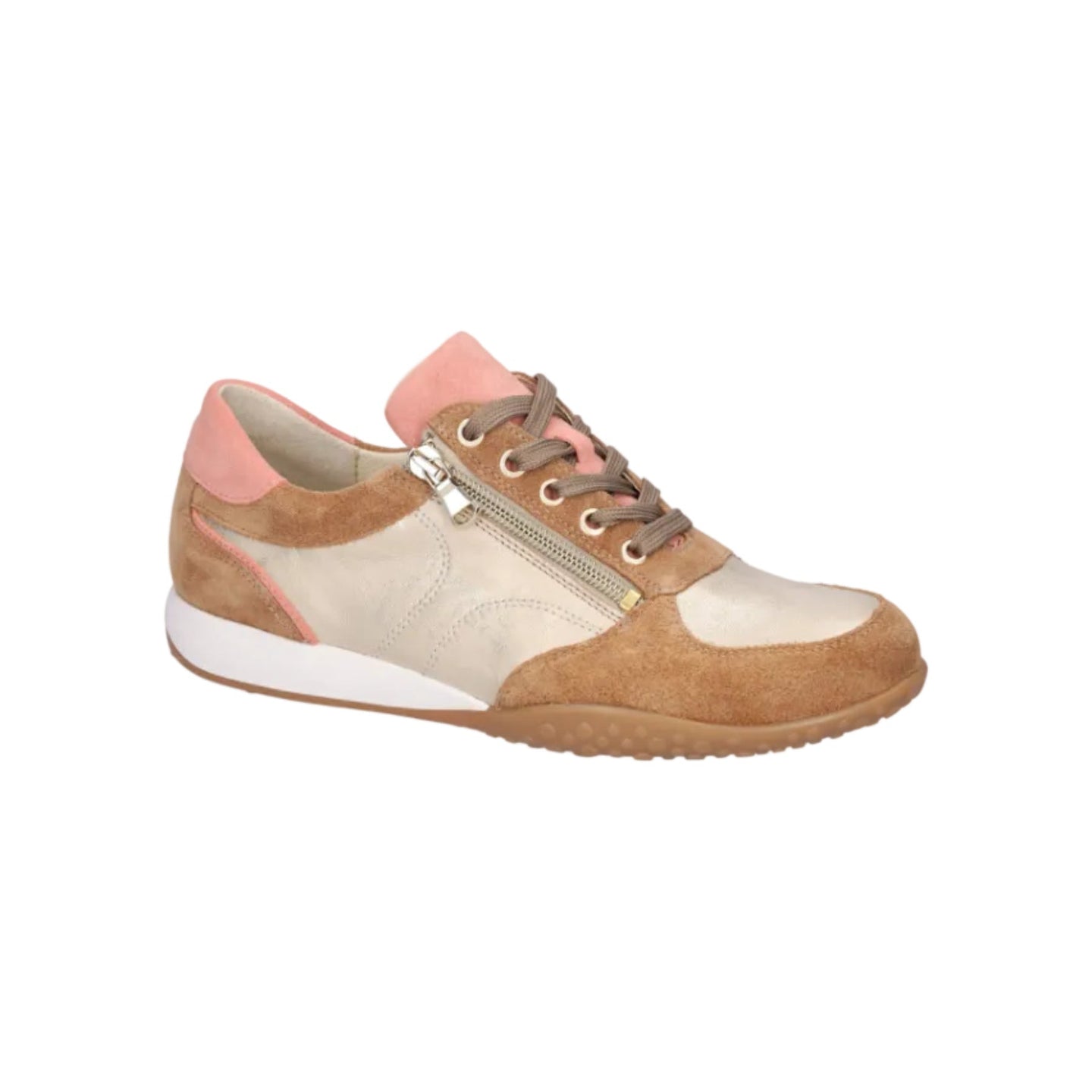 Waldlaufer Womens Trainer Poppy Toffee/Light Gold