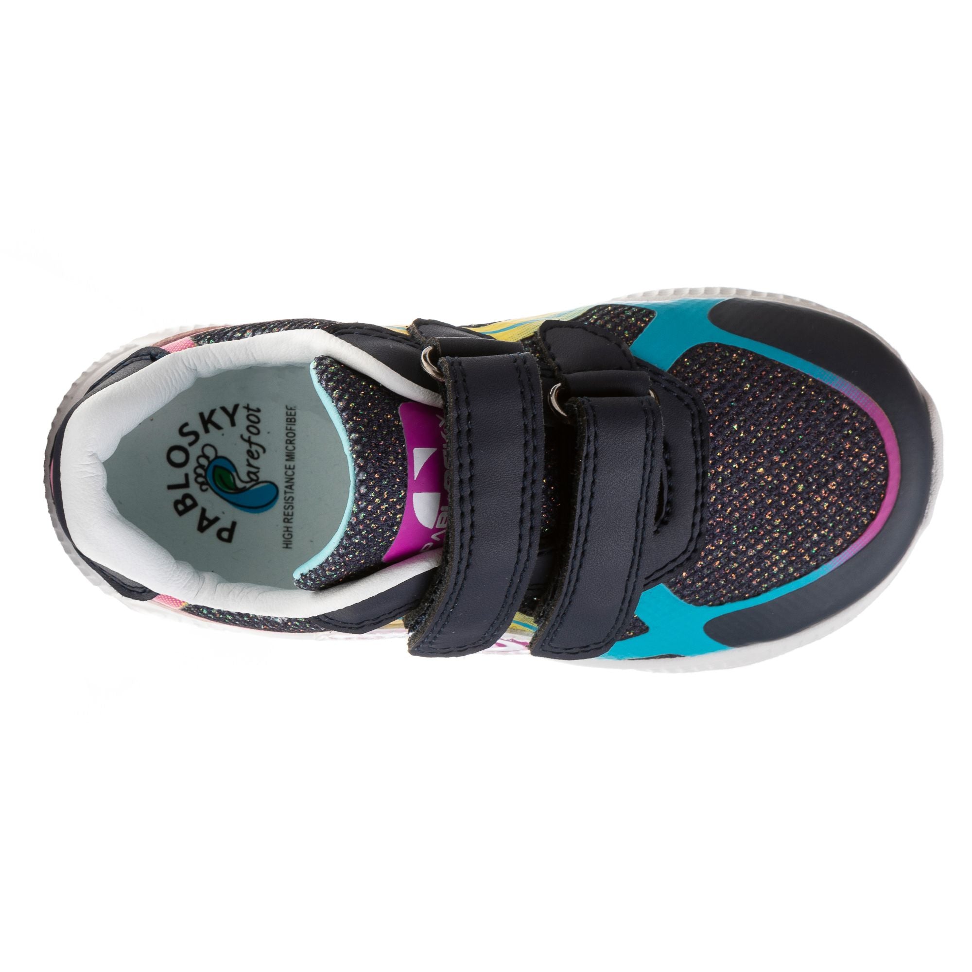 Pablosky girls' navy trainer with velcro
