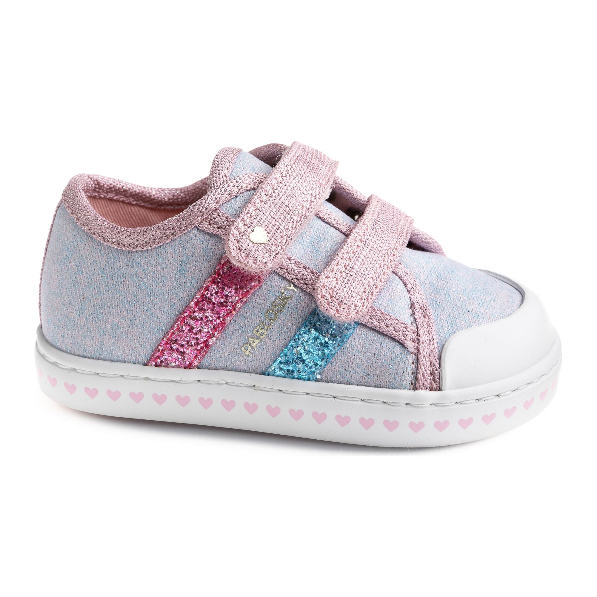Pablosky girls' canvas shoe with velcro