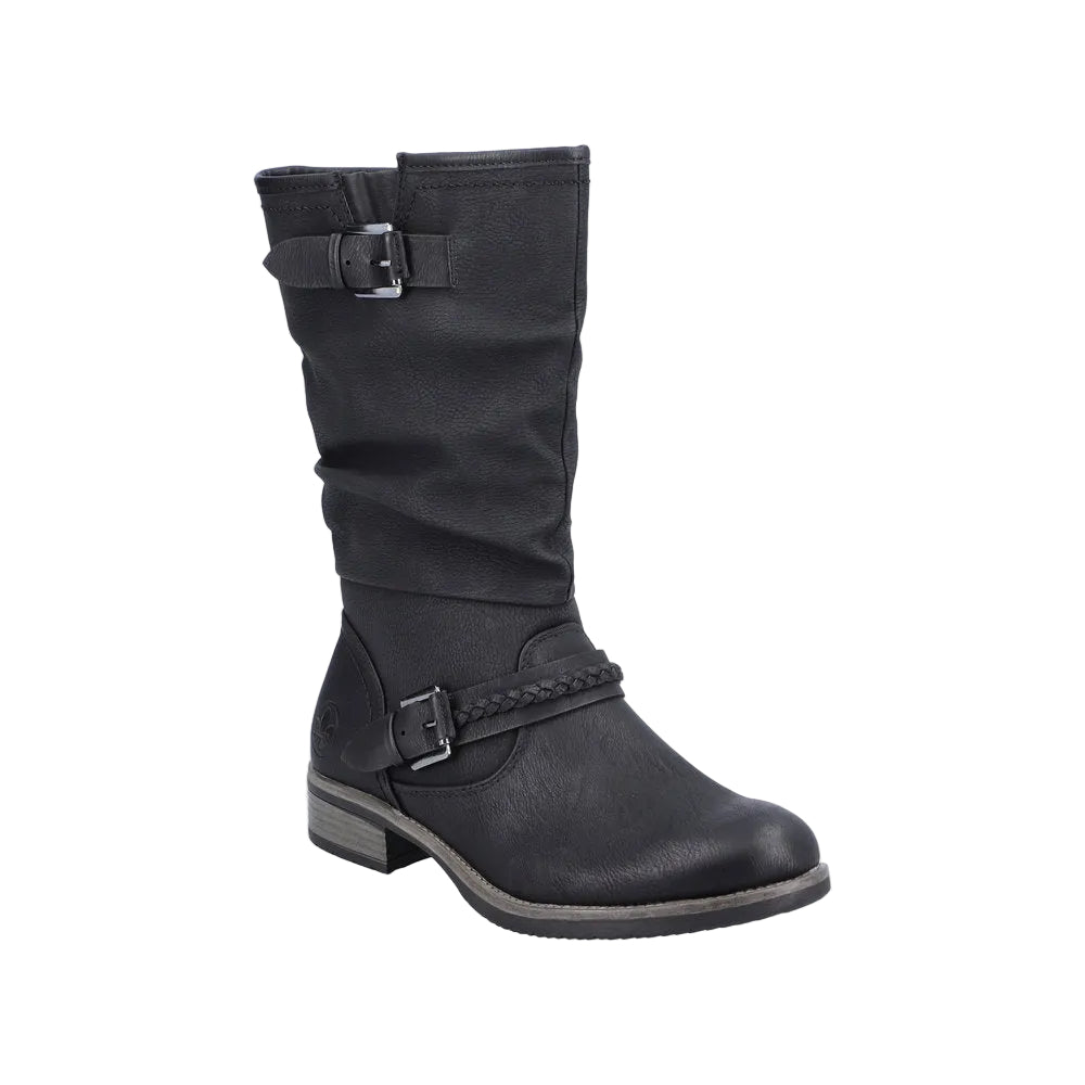 Rieker Womens Mid Length Boot 98860-00 Black