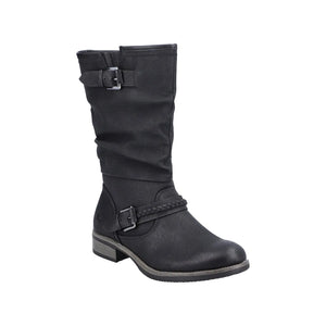Rieker Womens Mid Length Boot 98860-00 Black