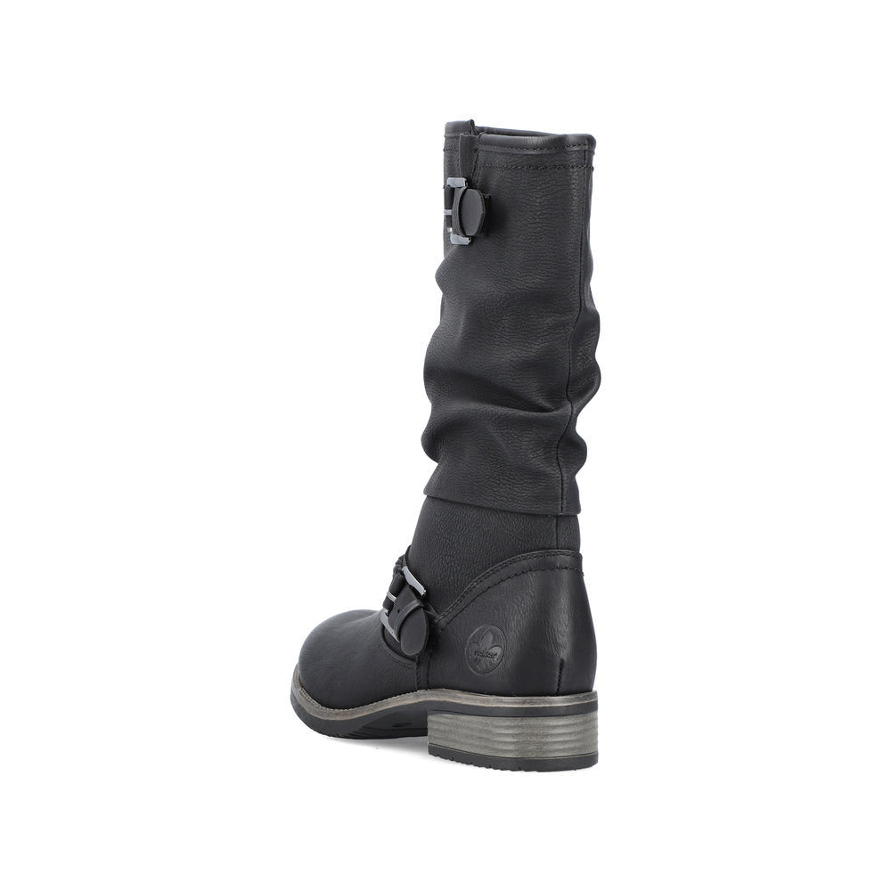 Rieker Womens Mid Length Boot 98860-00 Black