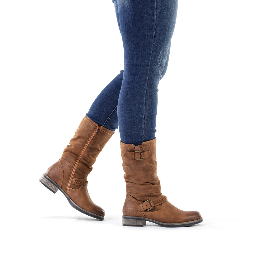 Rieker Womens Mid Length Boot 98860-22 Brown