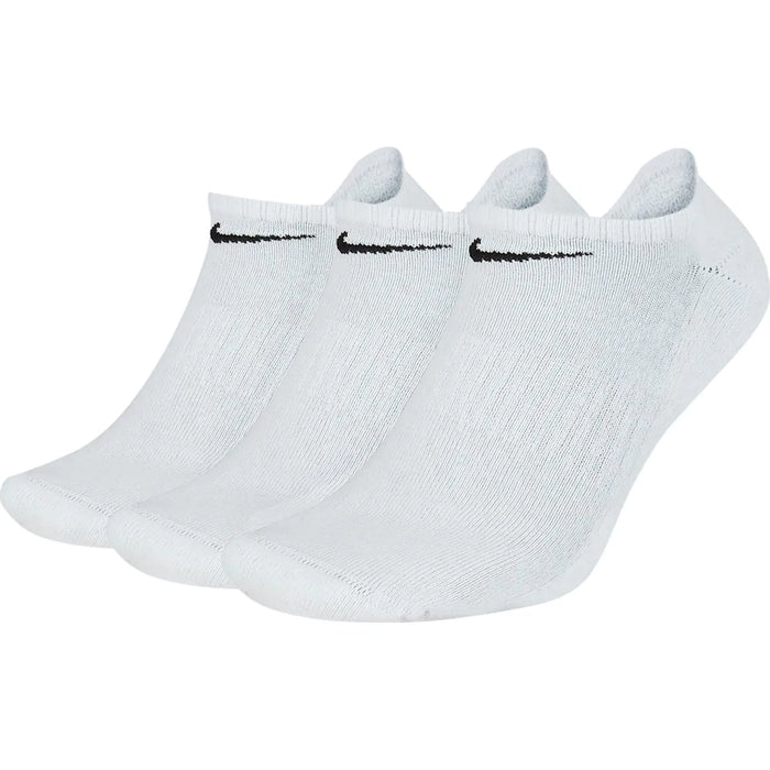 Nike Everyday Cushioned white no-show socks, three pack