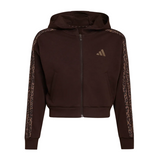 Adidas Girls Hoodie Seasonals Animal Full Zip Aurora Coffee/Multicolor/Earth Strata