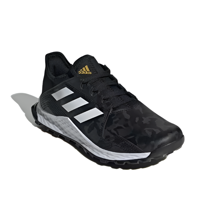 Adidas Kids Hockey Shoes Hockey Youngstar Core Black/Cloud White/Gold Metallic