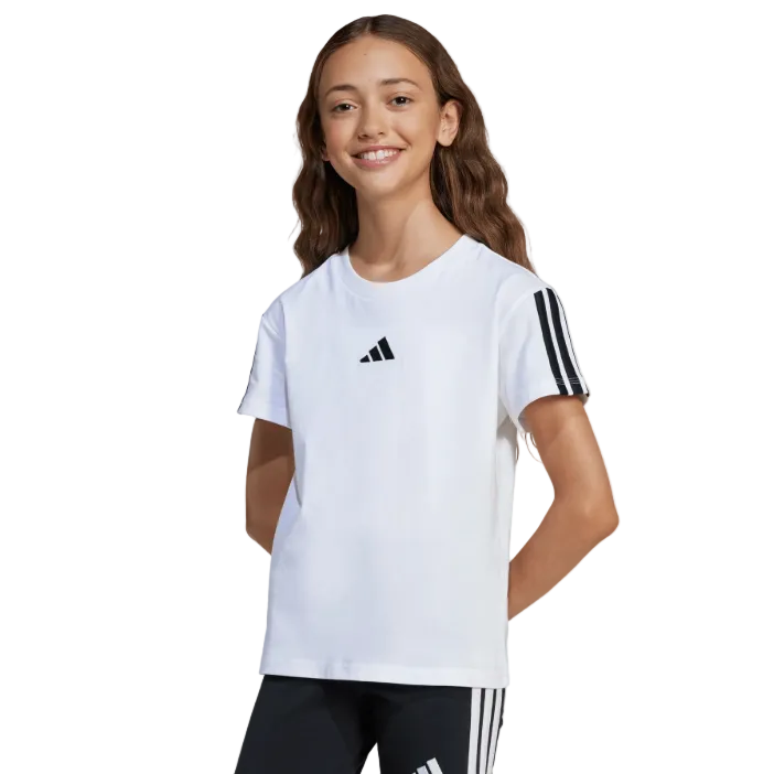 Adidas Junior Girls T-Shirt Essentials White/Black