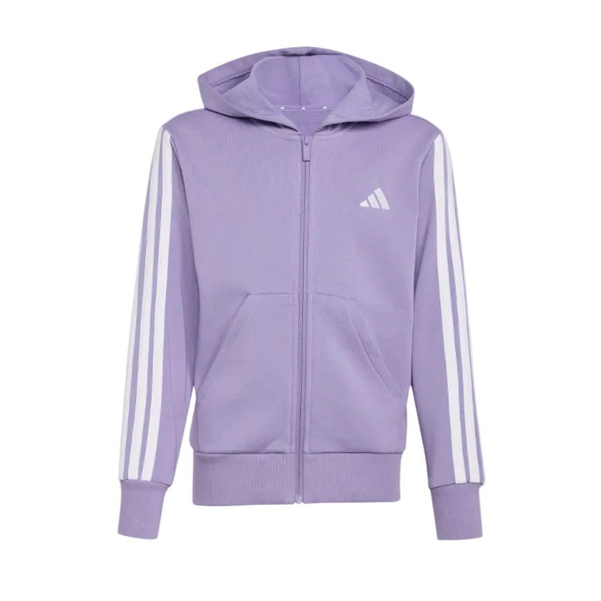 Adidas Junior Girls Hoodie Essentials Maglil/White