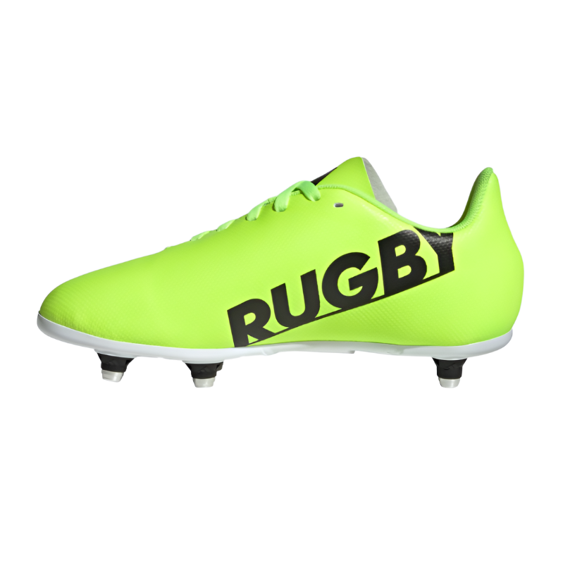 Adidas Kids Football Boots Rugby Junior SG Lime Black Donaghys