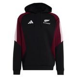 Adidas Mens Hoodie All Black Black/Maroon
