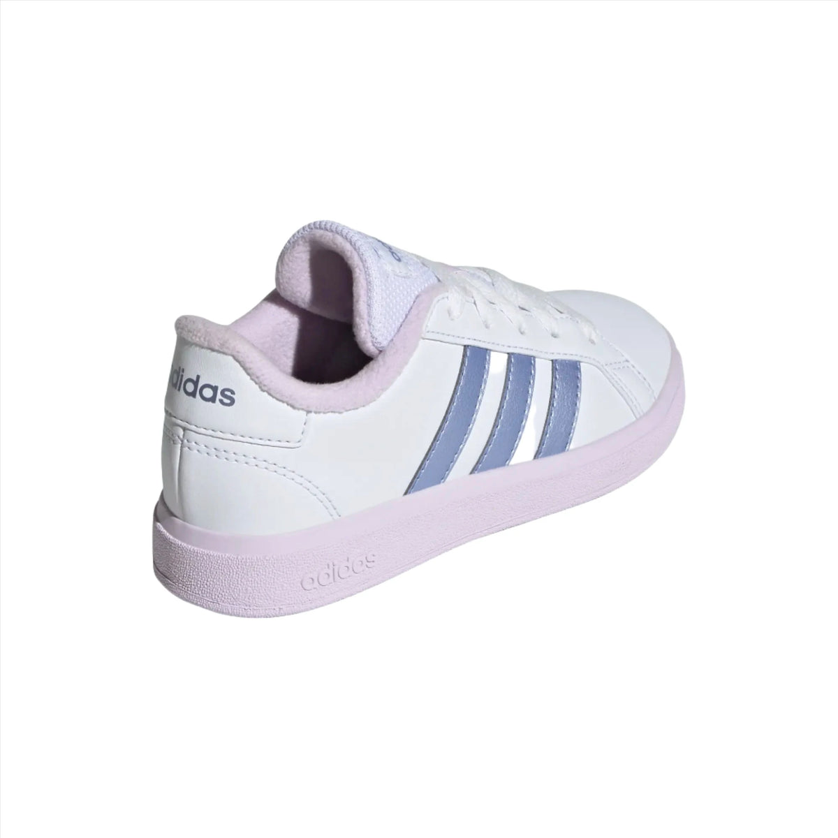 Adidas Girls Grand Court 2.0 K Trainer IE3844 White Ice Lavender Donaghys