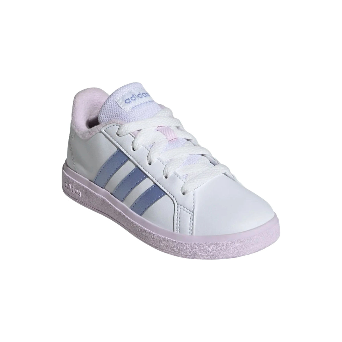 Adidas Girls Grand Court 2.0 K Trainer IE3844 White Ice Lavender Donaghys