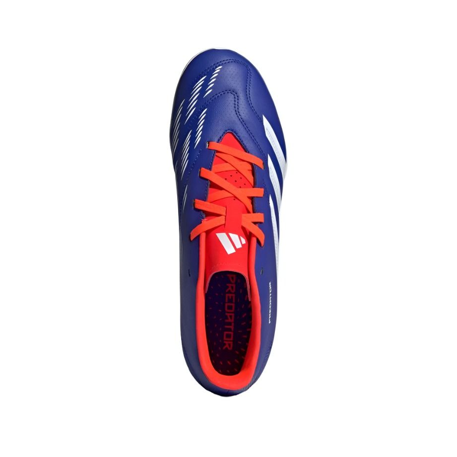 red and blue adidas boots