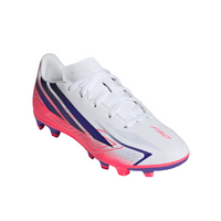 Adidas Junior F50 Hyperfast Club FG/MG Cloud White/Solar Purple/Solar Turbo