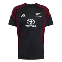 Adidas Mens T-Shirt All Blacks Performance Black/Maroon