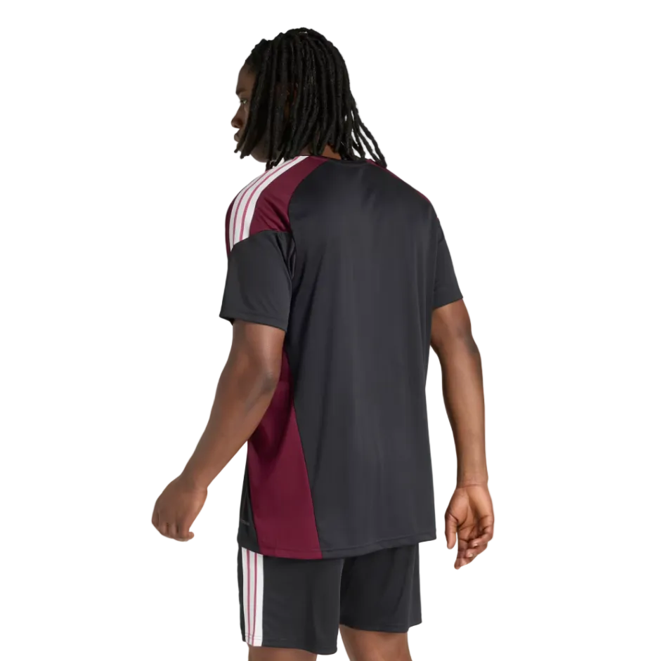 Adidas Mens T-Shirt All Blacks Performance Black/Maroon